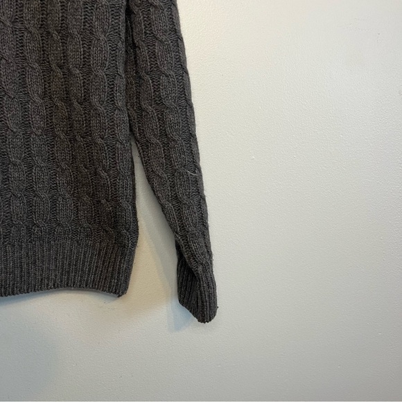 Brunella Gori Mens Lambswool Knit Collared Sweater Fisherman Gray Sz L Italy - Picture 4 of 11